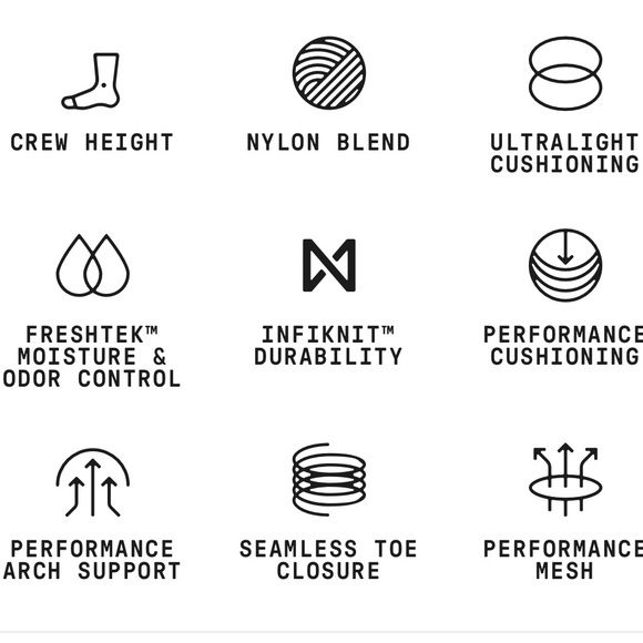 STANCE UNISEX QT HEIGHT FRESHTEK WITH INFIKNIT SEAMLESS TOE PERF ARCH SUPPORT - Picture 6 of 8